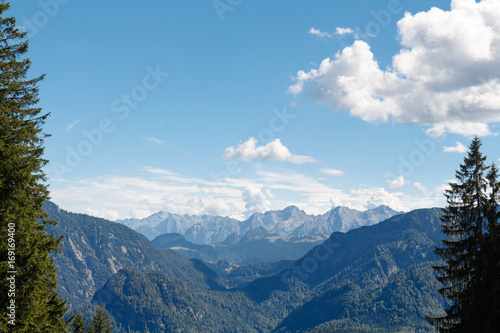 Alps in Bavaria, view from Mt. Unternberg, Ruhpolding