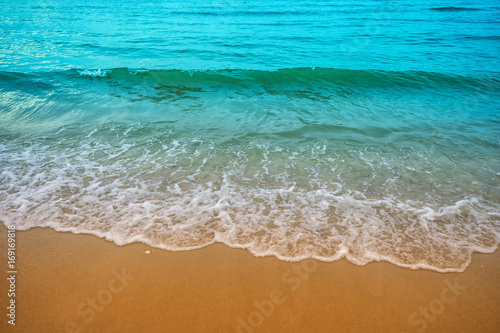 abstract seascape and wave bubble on sand