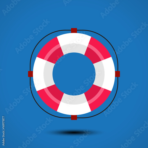 Life buoy icon. Vector illustration