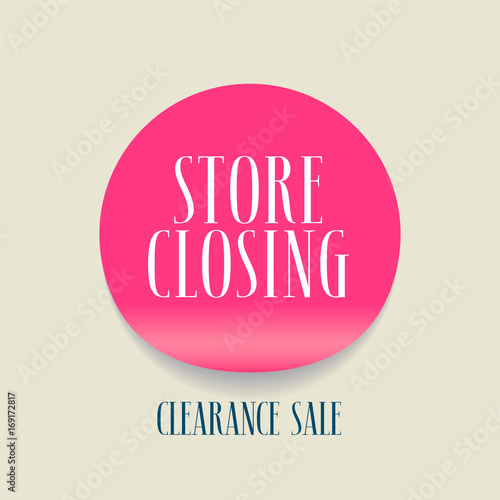 Vector illustration for store closing event