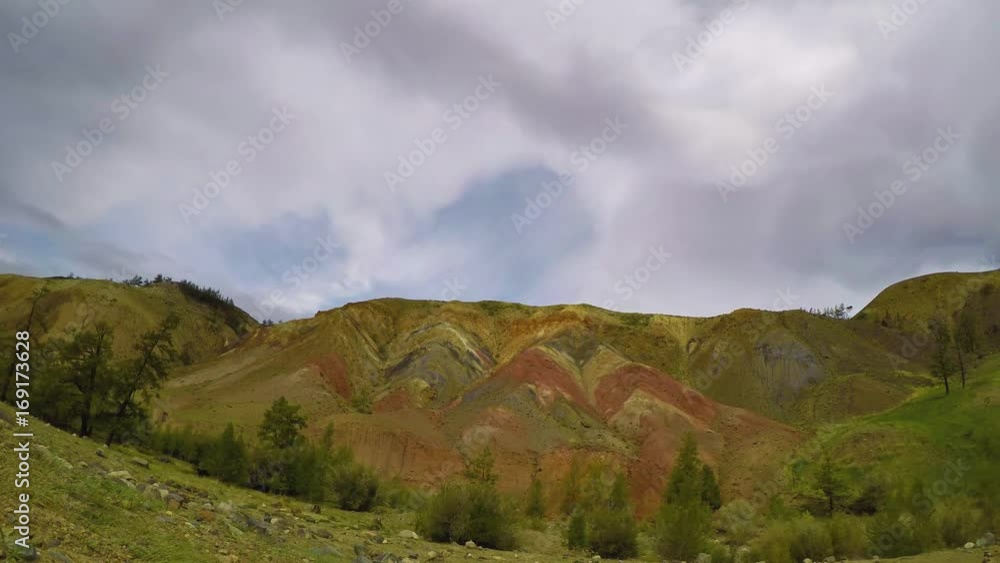 timelapse landscape with clouds moving over mountains - Altay Russia, 4k timelapse landscape with clouds moving over mountains - Altay Russia, 4k