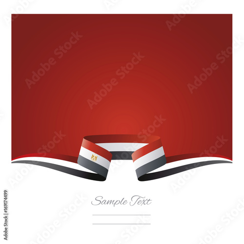 Abstract background Egypt flag ribbon