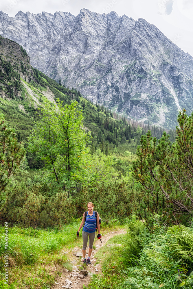 Hiker woman at High Tatras, Slovakia Hiker woman at High Tatras, Slovakia