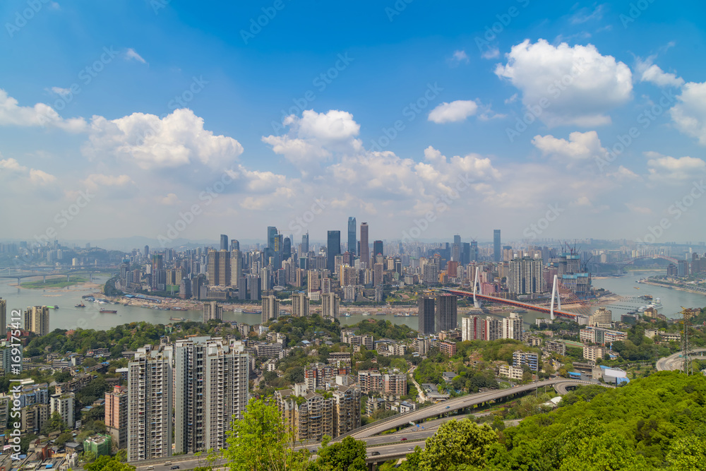 Fototapeta premium Chongqing architectural scenery and skyline