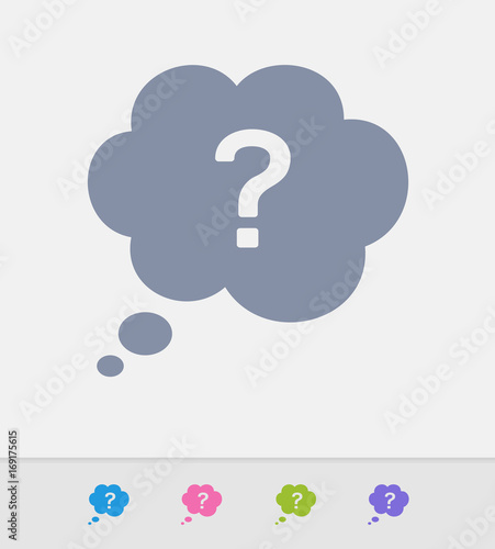 Question & Thought - Granite Icons. A professional, pixel-perfect icon designed on a 32x32 pixel grid and redesigned on a 16x16 pixel grid for very small sizes.