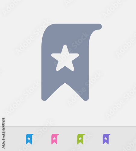 Star Bookmark - Granite Icons. A professional, pixel-perfect icon designed on a 32x32 pixel grid and redesigned on a 16x16 pixel grid for very small sizes.