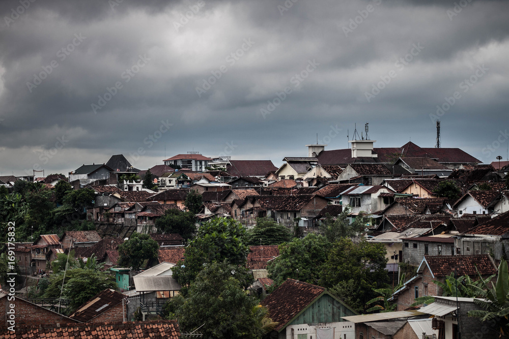urban city poor buildings photo taken in jogja indonesia