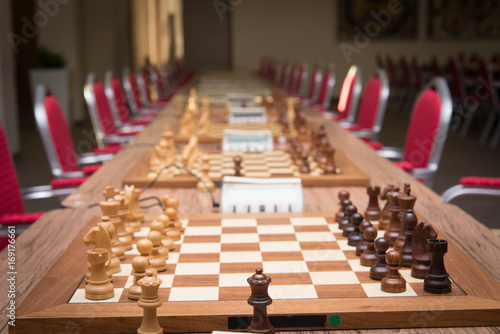 Bild auf Leinwand Chess equipment ready for tournament