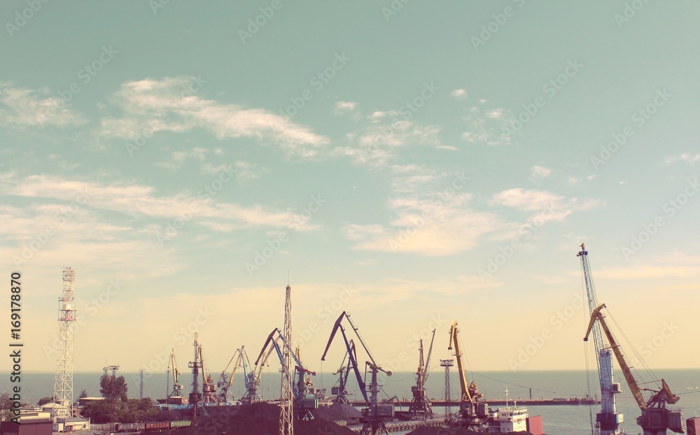 Work at a port