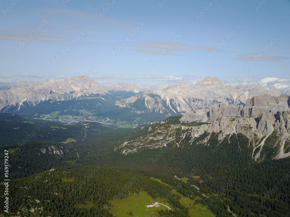 Fototapeta premium Dolomiten aus der Luft