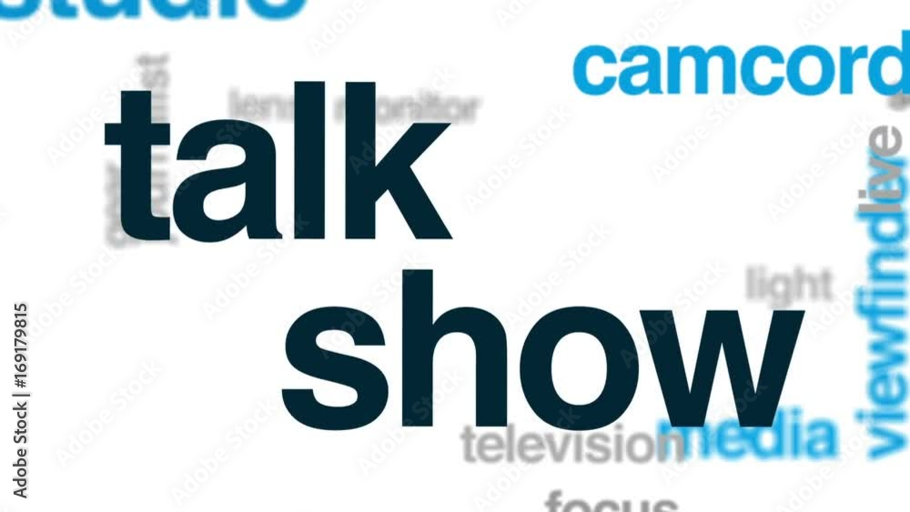 Talk show animated word cloud, text design animation. Talk show animated word cloud, text design animation.