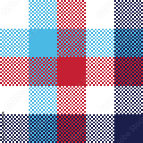 Check pixel plaid seamless pattern