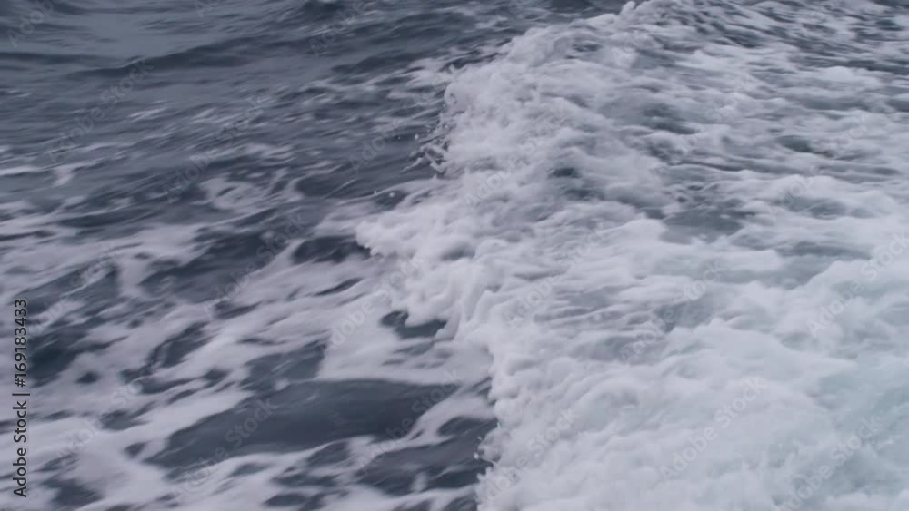 A medium shot of the ocean's wave moving to the left part. A medium shot of the ocean's wave moving to the left part.
