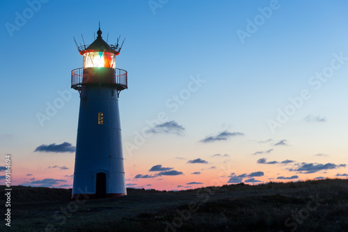 Lighthouse List West after sunset.  © Marius Faust