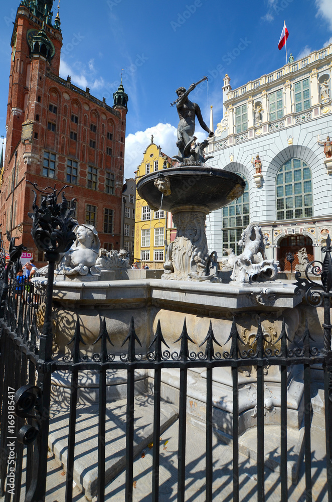 Neptune's Fountain, Gdańsk, Poland