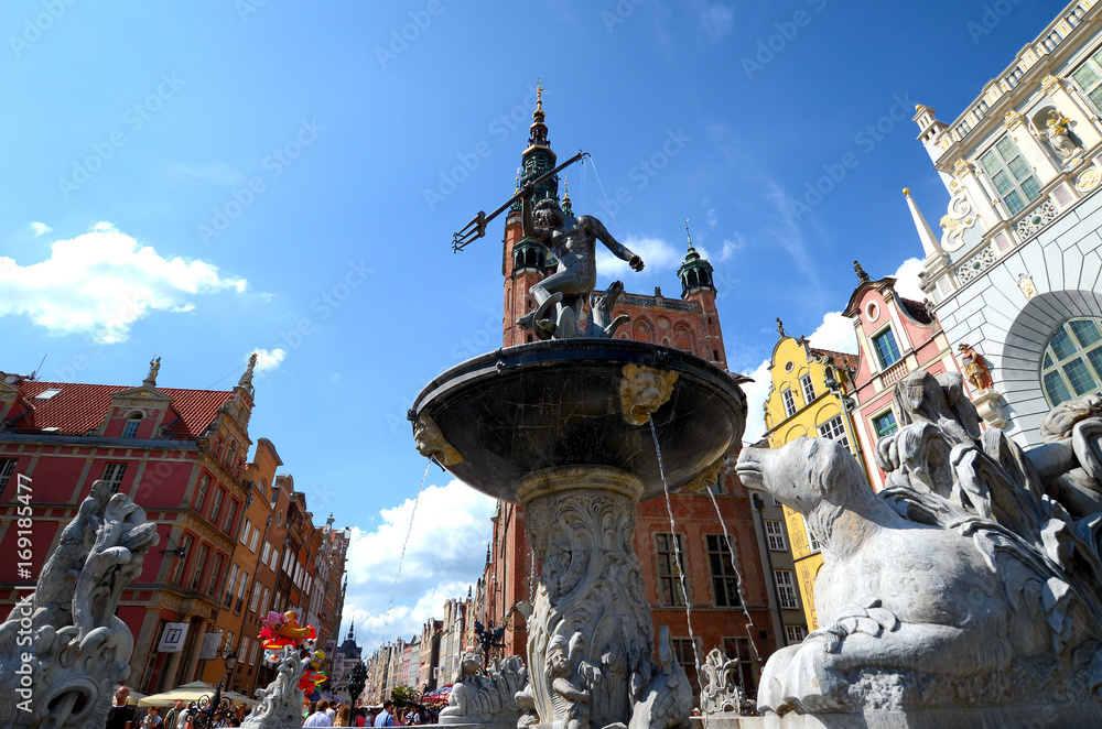 Neptune's Fountain, Gdańsk, Poland