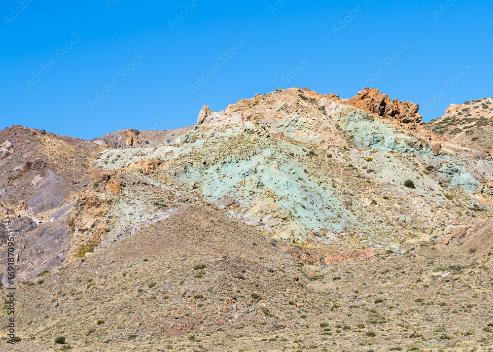 Turquoise Lava Landscape in Tenerife, Spain