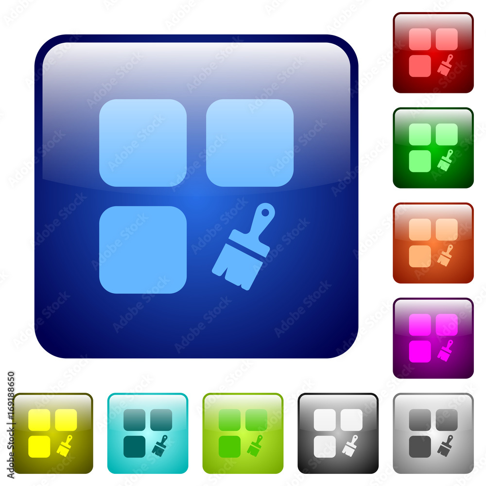 Component paste color square buttons Component paste color square buttons