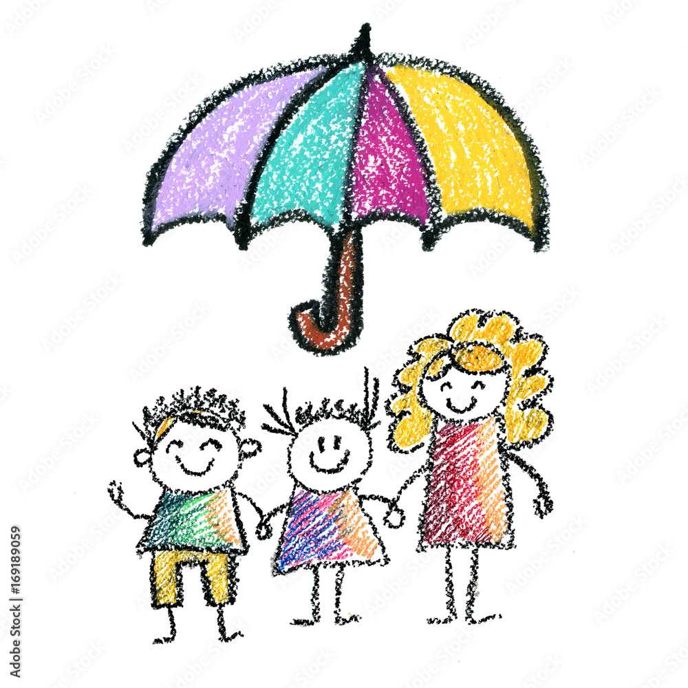 Family social protection Insurance Kids drawing Children drawing Pencil, crayon, chalk, pastel illustration Health care Family social protection Insurance Kids drawing Children drawing Pencil, crayon, chalk, pastel illustration Health care