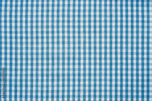 blue and white checkered fabric background texture