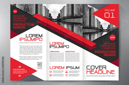 Brochure 3 fold flyer design a4 template.
