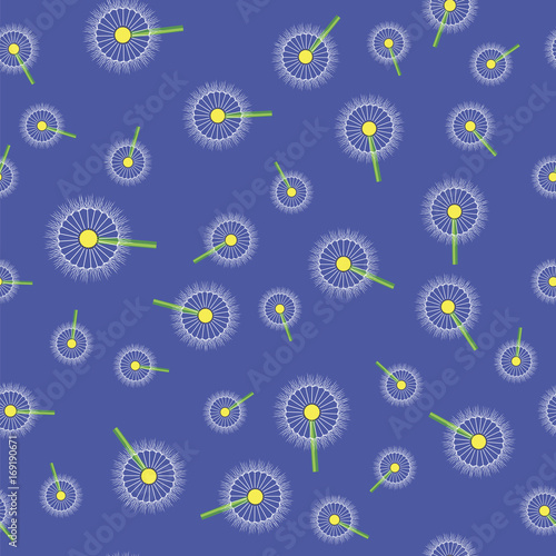 Spring Dandelion Seamless Pattern