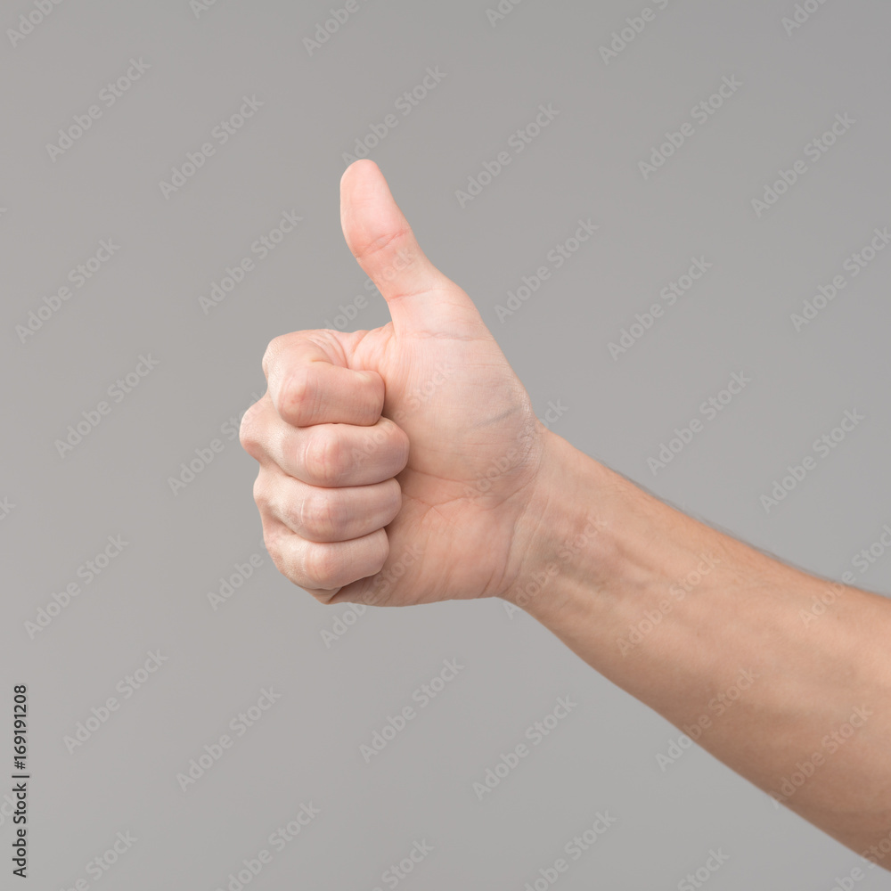 Hand sign thumbs up Hand sign thumbs up