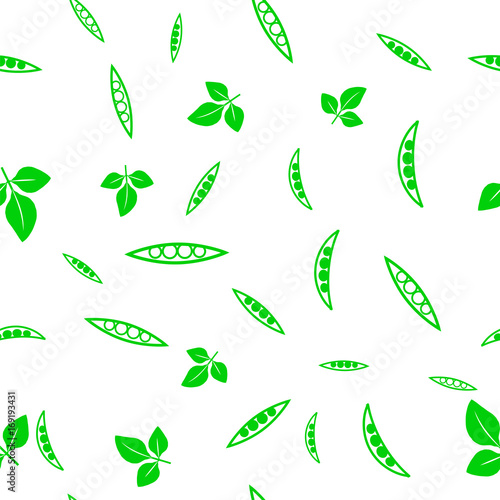 Green Soybeans Seamless Pattern