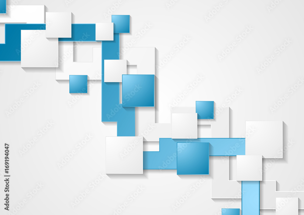 Abstract tech geometric squares vector background Abstract tech geometric squares vector background