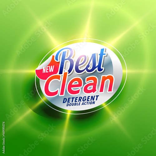 laundry detergent creative packaging concept design in green color