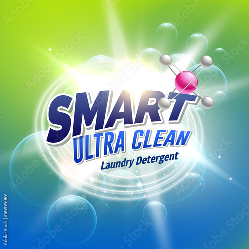 laundry detergent advertising concept design for product packaging
