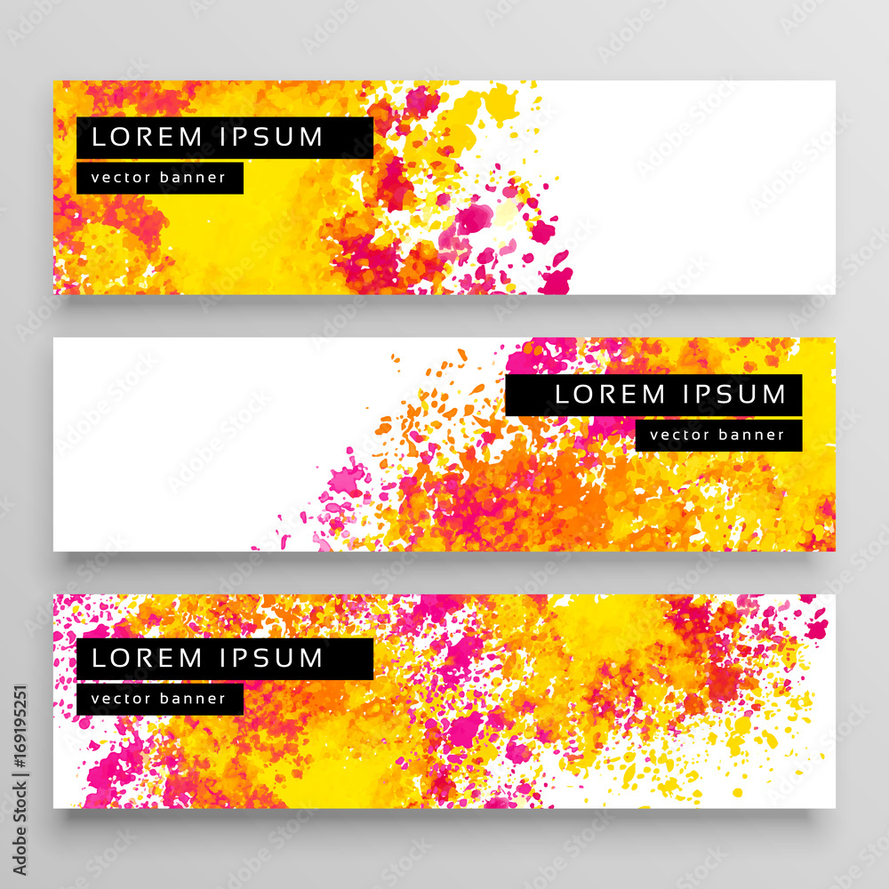 Naklejka premium abstract watercolor web banner design background