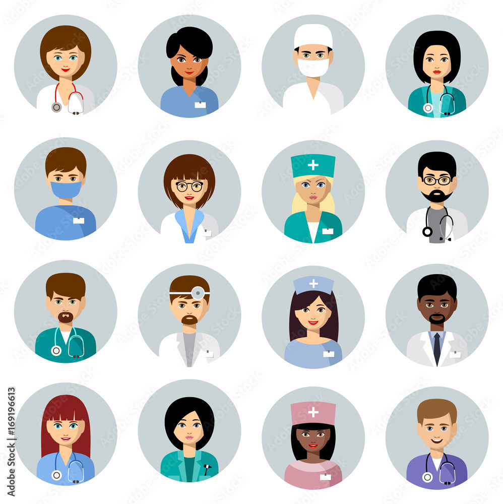 Set of medical avatars Set of medical avatars