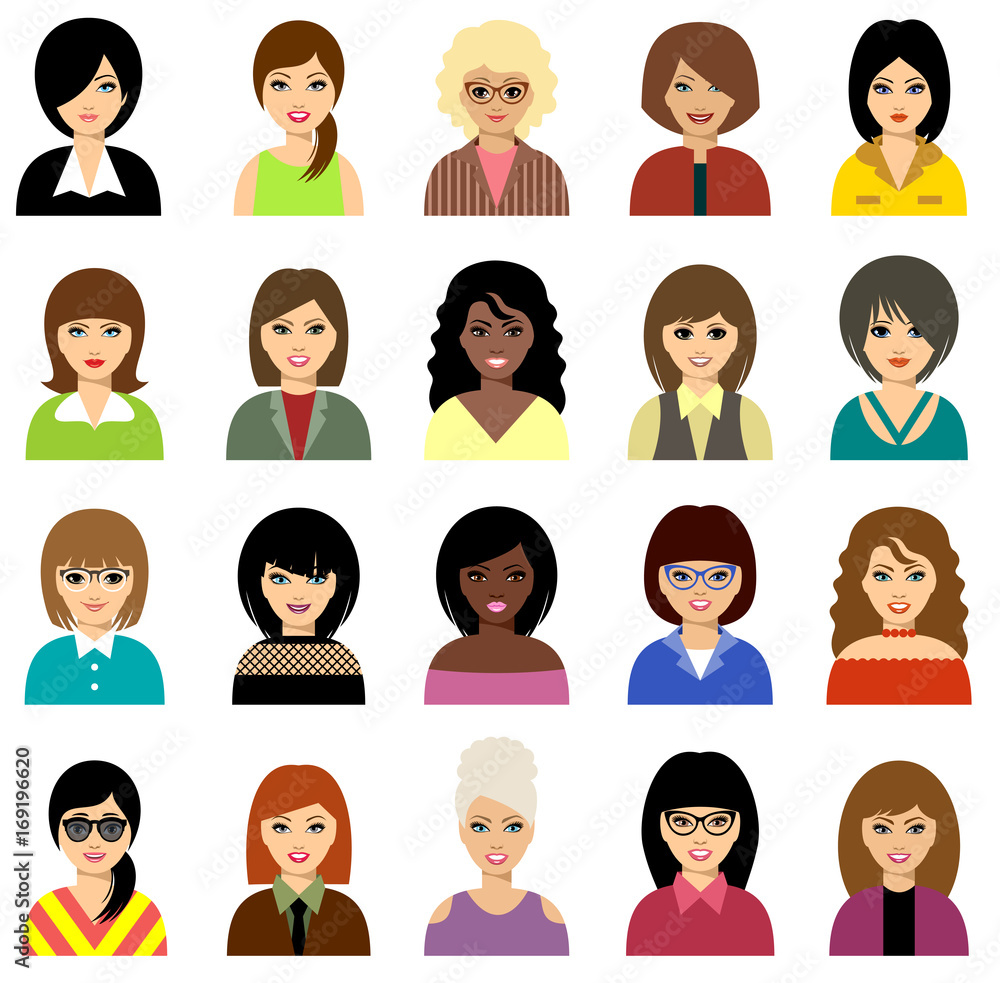 Woman avatar set Woman avatar set