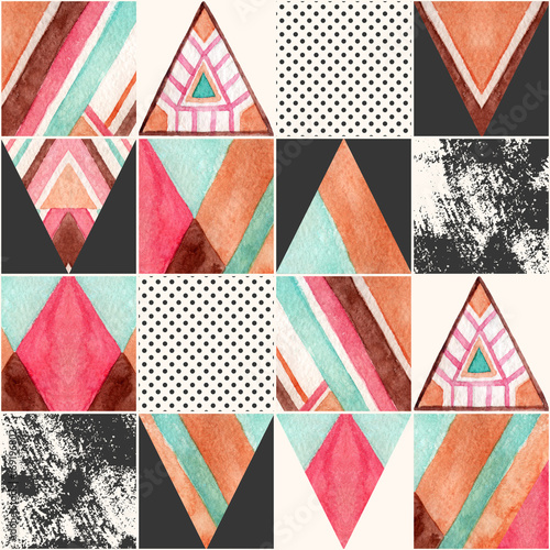 Abstract square seamless pattern.