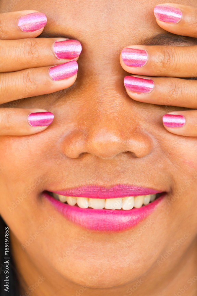 Naklejka premium Eyes Covered Shows Surprise Censor And Secrecy