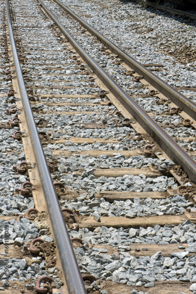 Railroad tracks in perspective Railroad tracks in perspective