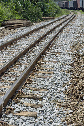 Railroad tracks in perspective