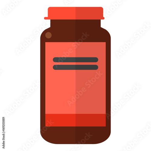 Bottle with antidepressants vector illustration