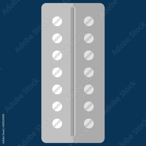 Blister pack with pills vector illustration © alekseyvanin