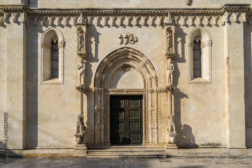 St James Cathedral, Doorway, Sibenik, Dalmatia, Croatia photo