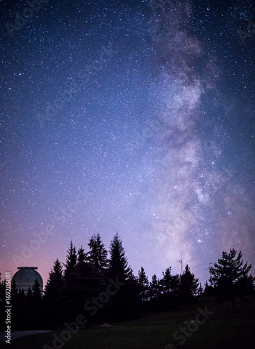 Milky Way next to space observatory © Tsvetelin Dobrev