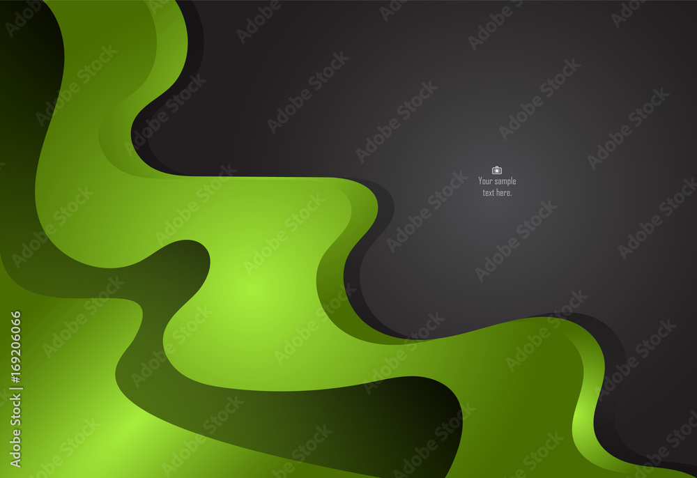 Green and black abstract material design for background Green and black abstract material design for background