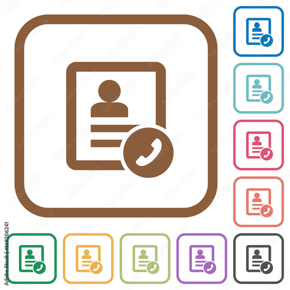Call contact simple icons Call contact simple icons