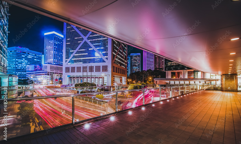 Obraz premium Hong Kong Central Night Scene