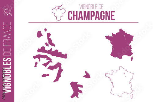Carte du vignoble de Champagne
