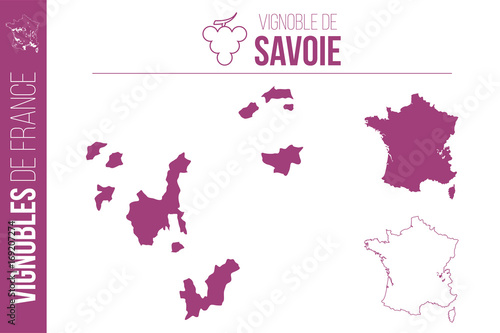 Carte du vignoble de Savoie
