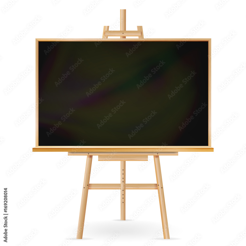 School Blackboard Vector. Wooden Frame. Classic Empty Education Chalkboard. Isolated Realistic Illustration School Blackboard Vector. Wooden Frame. Classic Empty Education Chalkboard. Isolated Realistic Illustration
