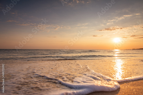 Beautiful tropical sunrise on the beach
