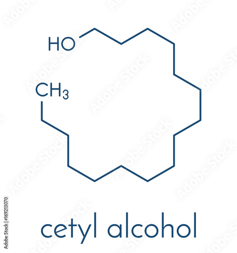 Vecteur Stock Cetyl (or palmityl) alcohol molecule. Constituent of  cetostearyl alcohol (cetearyl alcohol, cetylstearyl alcohol). Skeletal  formula. | Adobe Stock